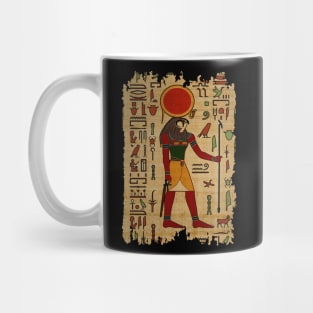 Egyptian Re-Horakhty  - Ra-Horakht  Ornament on papyrus Mug